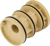 A close-up studio shot of a beige plumbing adapter with black O-rings. Produktbild-Vorschau