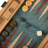 Manopoulos Luxus Backgammon – Türkisfarbener Naturkork – Produktbild-Vorschau 4