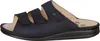 A side view of a navy blue sandal on a white background. Produktbild-Vorschau