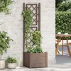 vidaXL Kvetináč s mriežkou 43x43x142 cm PP Mocha Náhľad obrázku produktu 2