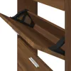 vidaXL Szafka na buty brązowy dąb 59x17x81 cm materiał Podgląd zdjęcia produktu 5