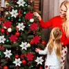 40 Stücke Weihnachtsstern Künstliche Weihnachtsblumen Produktbild-Vorschau 5