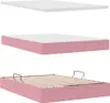 Stabli Aufbewahrungsbett mit Matratze Rosa 140 x 200cm Samt Produktbild-Vorschau 7