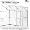 tectake® Anlehngewächshaus 4,09 m³, mit Fundament 192 x 128 Produktbild-Vorschau 3
