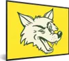 MuchoWow® Gerahmtes Poster Wolf - Gelb - Raubtier 80x60 cm Produktbild-Vorschau 1