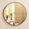 Lustro ścienne okrągłe czarna rama loft średnica 70 cm Podgląd zdjęcia produktu 6