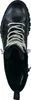 A top-down view of a black boot with silver, rhinestone-encrusted laces. Anteprima dell’immagine prodotto