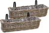 Rattan Balkonkasten natur 60 x 20 cm - 2er Set - Weide Produktbild-Vorschau 1