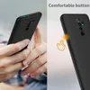 A split image showing a black phone case being held and a close-up of the back of a phone with a case on it, highlighting a button. Podgląd zdjęcia produktu