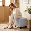 HOMCOM Fußhocker Hocker mit Seitentasche quadratisch Produktbild-Vorschau 8