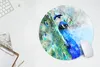 MuchoWow® Mauspad Mousepad Aquarell - Pfau - Blau 50x50 cm Produktbild-Vorschau 5