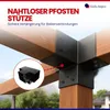 GeZu Impex Pfostenecke 4 Balken 81 x 81 mm Schwarz Produktbild-Vorschau 3