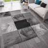 Designer Teppich Wohnzimmer Inneneinrichtung Modern Grau, Produktbild-Vorschau 2