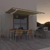 Tenda da sole manuale a scomparsa con LED 500x300 cm giallo Anteprima dell’immagine prodotto 2