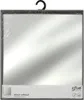 A square adhesive mirror packaged in plastic with a hanging hook and a cardboard band at the bottom. Náhled obrázku produktu