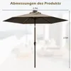 A diagram showing the dimensions of a patio umbrella. Náhled obrázku produktu