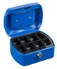Idena Geldkassette 6" 155x120x90mm, blau - Metall, 8 Fächer Produktbild-Vorschau 4