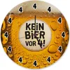 Kein Bier vor 4! Wanduhr aus Alu Produktbild-Vorschau 1