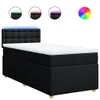 Boxspringbett mit Matratze Schwarz 100x200 cm Stoff Produktbild-Vorschau 1