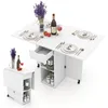 Klapptisch mit Rollen 1 Schublade 2 Ablagen 120x72x75 cm Produktbild-Vorschau 1