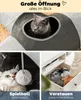 lionto Spieltunnel für Katzen, hochwertiger Faux-Linen Produktbild-Vorschau 3