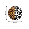 Opviq, Wooden- TNL1173, Nussbaumfarbe,Schwarz, Wanduhren, Produktbild-Vorschau 7