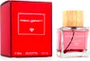 A red box and a bottle of perfume are displayed side-by-side against a white background. Voir les images du produit