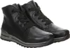 A pair of black leather boots with gray soles, shown from a slightly elevated front-left angle against a white background. Anteprima dell’immagine prodotto