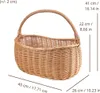 Creative Home Nákupní košík Proutěný koš s uchem Piknikový Náhled obrázku produktu 4