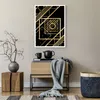 Poster - Poster ohne Rahmen - Abstraktion Quadrat Gold - Produktbild-Vorschau 6