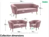 MEBLINI Mini Sofa 2-Sitzer für Wohnzimmer - Mini Lounge für Produktbild-Vorschau 7