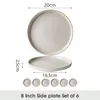 Teller set 6er Ø20 cm Keramik Speiseteller Dessertteller Produktbild-Vorschau 2
