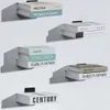 Several floating shelves with books on them, mounted on a white wall. Produktbild-Vorschau