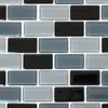 Mosaikfliese Transluzent schwarz Brick Glasmosaik Crystal Produktbild-Vorschau 3