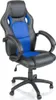 A black and blue racing style office chair is shown against a white background. Produktbild-Vorschau