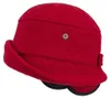 Balke Damen Woll-Stoffhut mit Ohrenklappen & Teddy-Innenfutter in rot