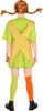 Back view of a person wearing a Pippi Longstocking costume. Produktbild-Vorschau