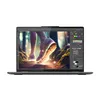 A laptop displaying an image editing software interface with a running shoe graphic. Produktbild-Vorschau