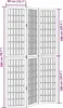 vidaXL 3-tlg. Raumteiler Weiß Massivholz Paulownia Produktbild-Vorschau 8