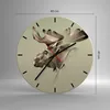 Wanduhr - Rund - Glasuhr - Elch Abstraktion - 40x40cm - Produktbild-Vorschau 3