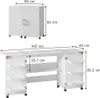 Nähtisch Vicco Carmen Weiß 160 x 80.2 cm mit 6 Regalfächer, Produktbild-Vorschau 2
