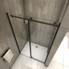B:120xH:200cm Duschabtrennung Duschkabine Schwarz Produktbild-Vorschau 3