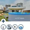 Stahlwandpool Set (6-teilig) rund 300 x 90 cm, Stahl 0,3 mm Produktbild-Vorschau 1
