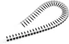 A strip of screws connected by a plastic holder, arranged in a curve against a white background. Podgląd zdjęcia produktu