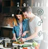 relaxdays Untersetzer 4er Set rund Produktbild-Vorschau 3