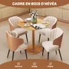 HOMCOM Table à manger pour 4 personne table de cuisine Voir les images du produit 3
