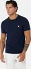 Herren Baumwolle T-Shirt Blau: Super Slim Fit mit Produktbild-Vorschau 4