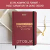 Taschenkalender 2027 A6 Bordeaux mit Goldprägung - 1 Woche Produktbild-Vorschau 4