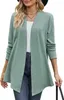 ASKSA Damen Strickjacke Kable Drapieren Lange aermel Offene Produktbild-Vorschau 1