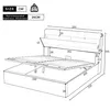 A diagram of a bed with dimensions and specifications. Anteprima dell’immagine prodotto